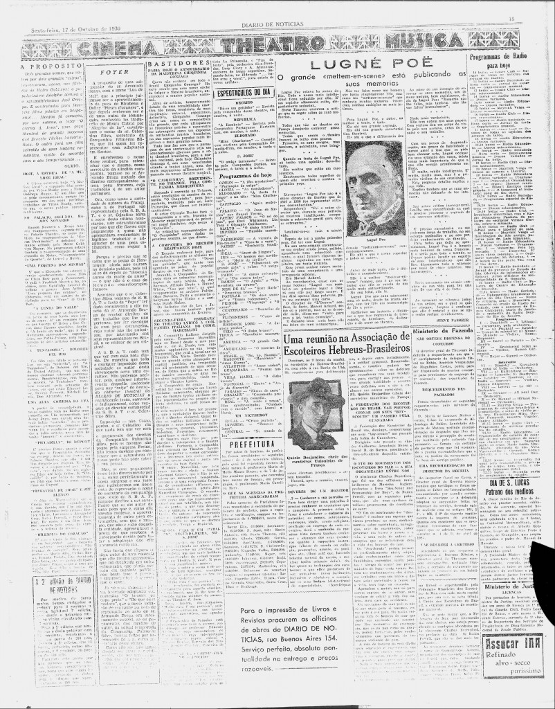 diário de notícias 17 outubro 1930 aniversario de chiquinha gonzaga