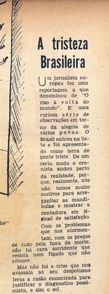 o malho 1952 O Brasileiro é um povo triste Detalhe