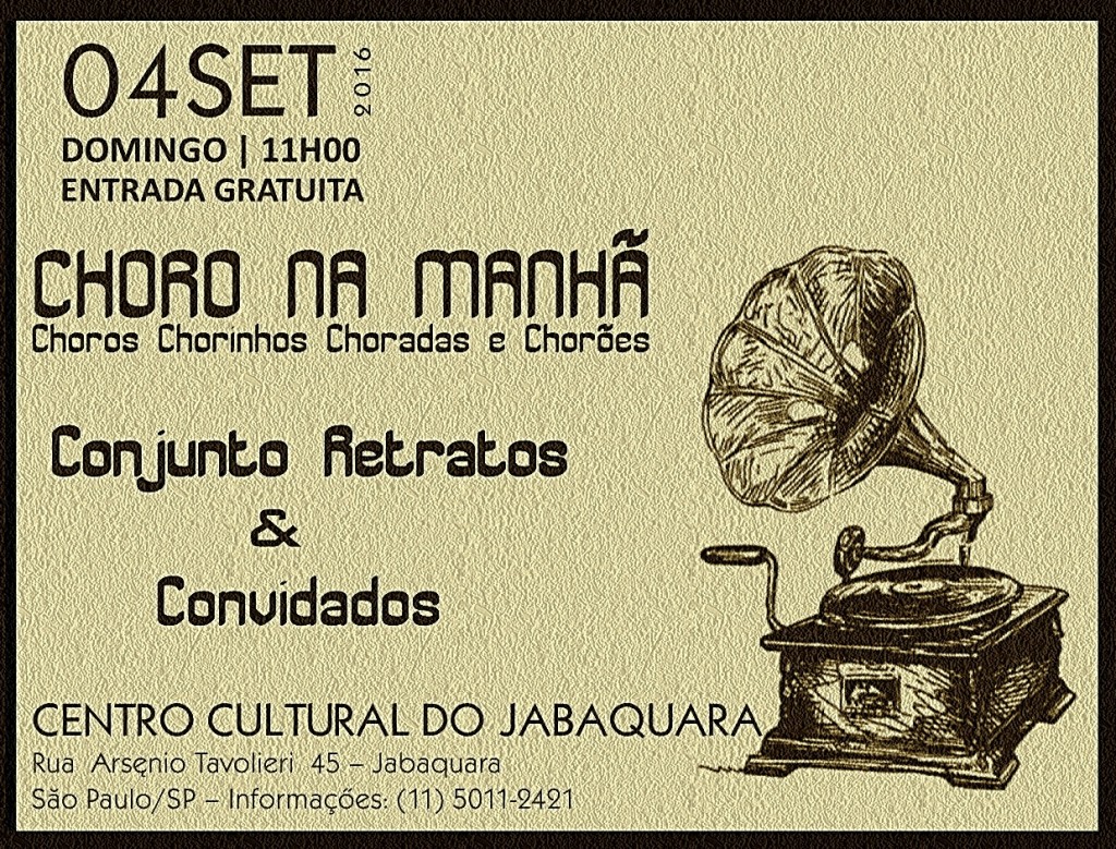 Flyer - Choro na Manhã - Ed 117